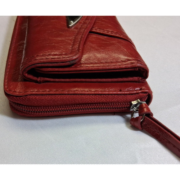 Vintage Kenneth Cole Reaction Wallet Red Coin Bag Credit Card - Picture 5 of 10